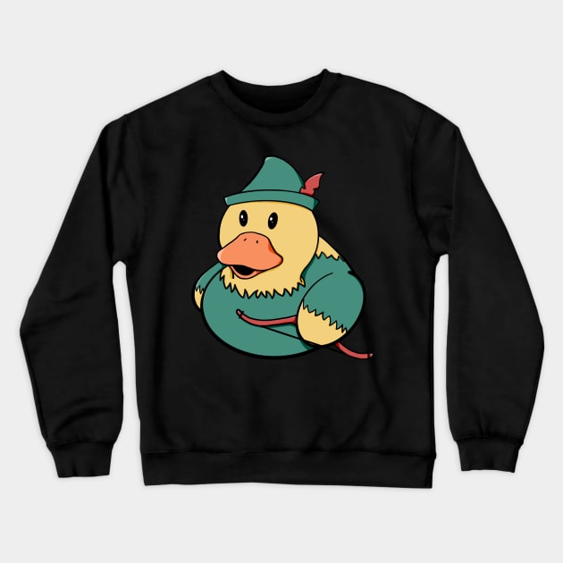 Robin Hood Rubber Duck Crewneck Sweatshirt by Alisha Ober Designs